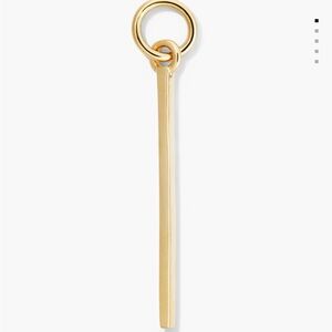 Mejuri 14k Yellow Gold Single Bar Hoop Charm